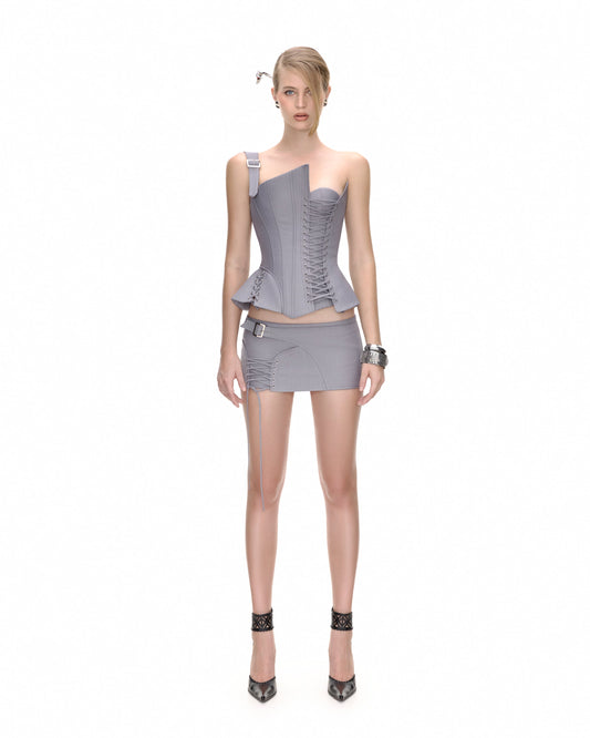 DYLAN MINI SKIRT (GRAY)