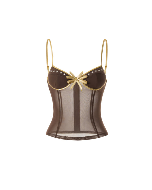 YASMIN TOP (BROWN)