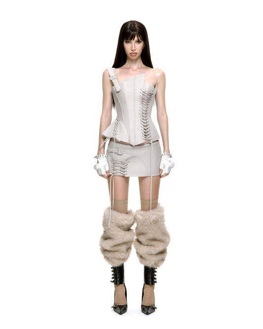 DYLAN MINI SKIRT (WHITE SMOKE)