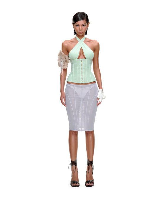 AUBREY MIDI SKIRT (GREY)