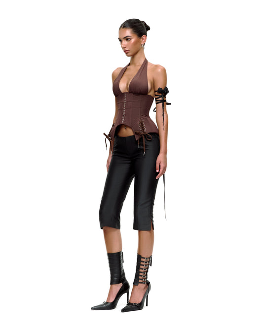 JENNIFER CORSET TOP (BROWN)