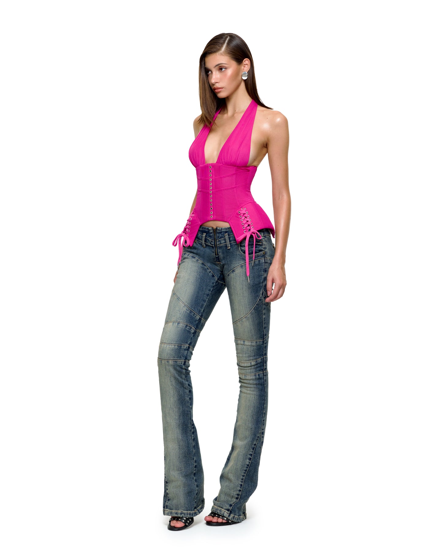 JENNIFER CORSET TOP (HOT PINK)