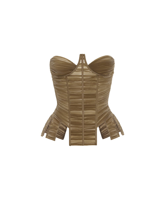 ÁO CROPTOP CÚP NGỰC WILLOW (KHAKI)