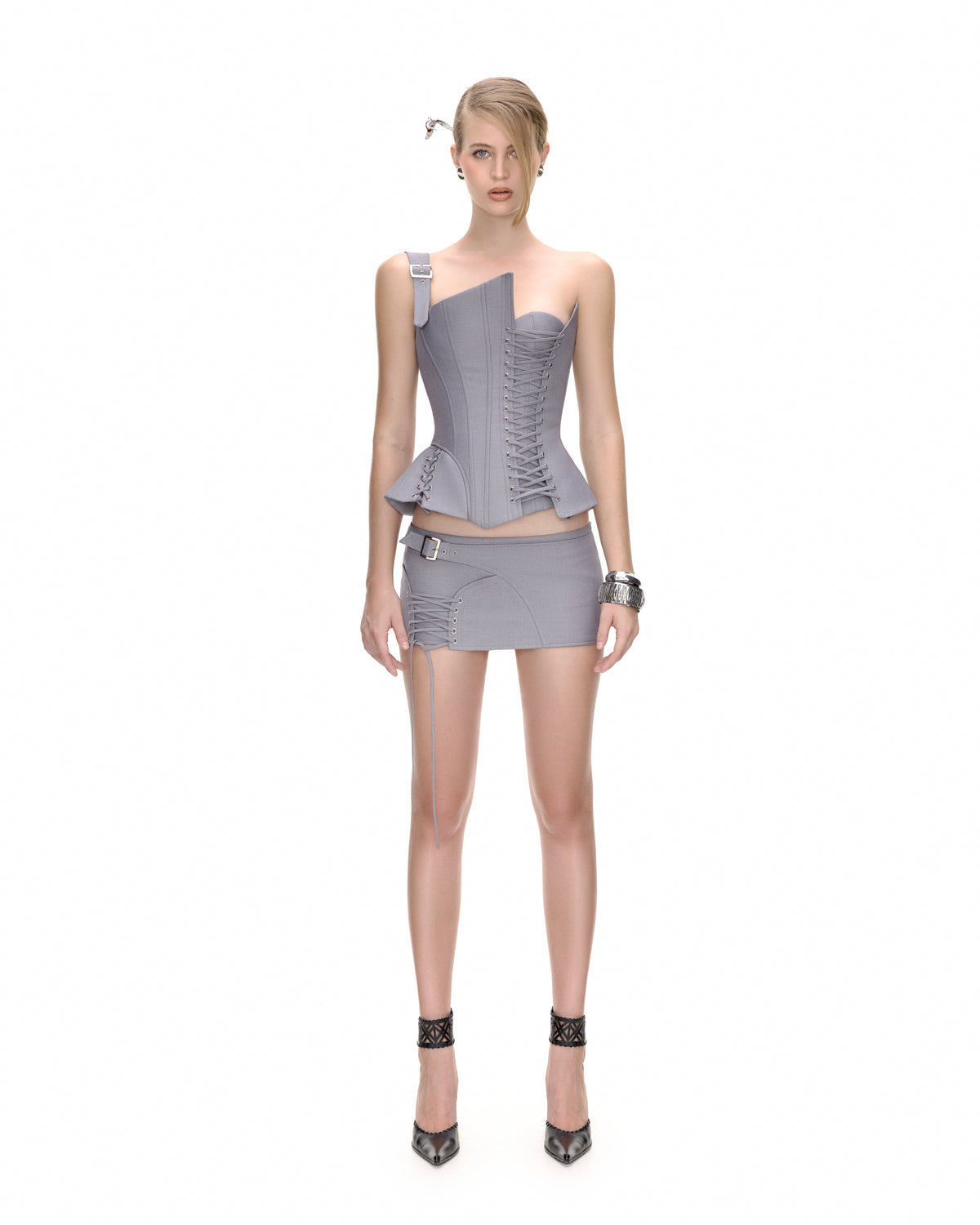 DYLAN MINI SKIRT (GRAY)