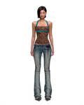 QUẦN JEANS ỐNG LOE REGINA (XANH DƯƠNG)
