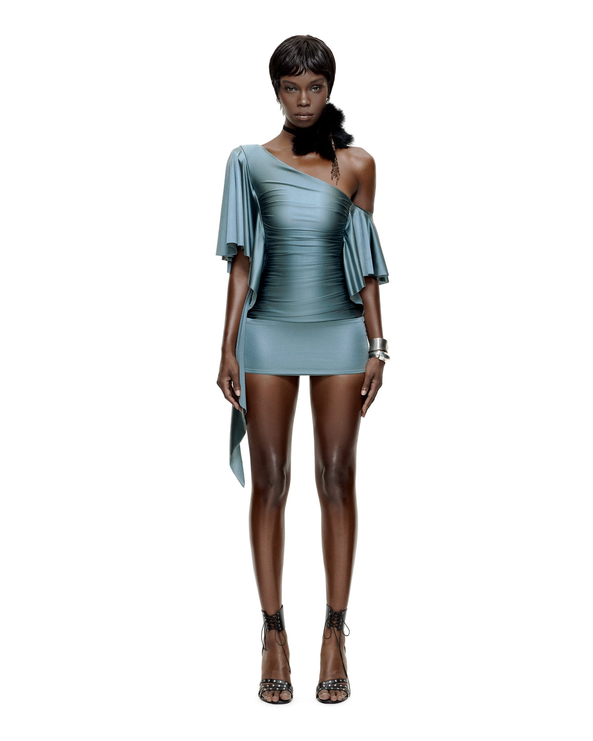 MEREDITH MINI DRESS (TEAL)
