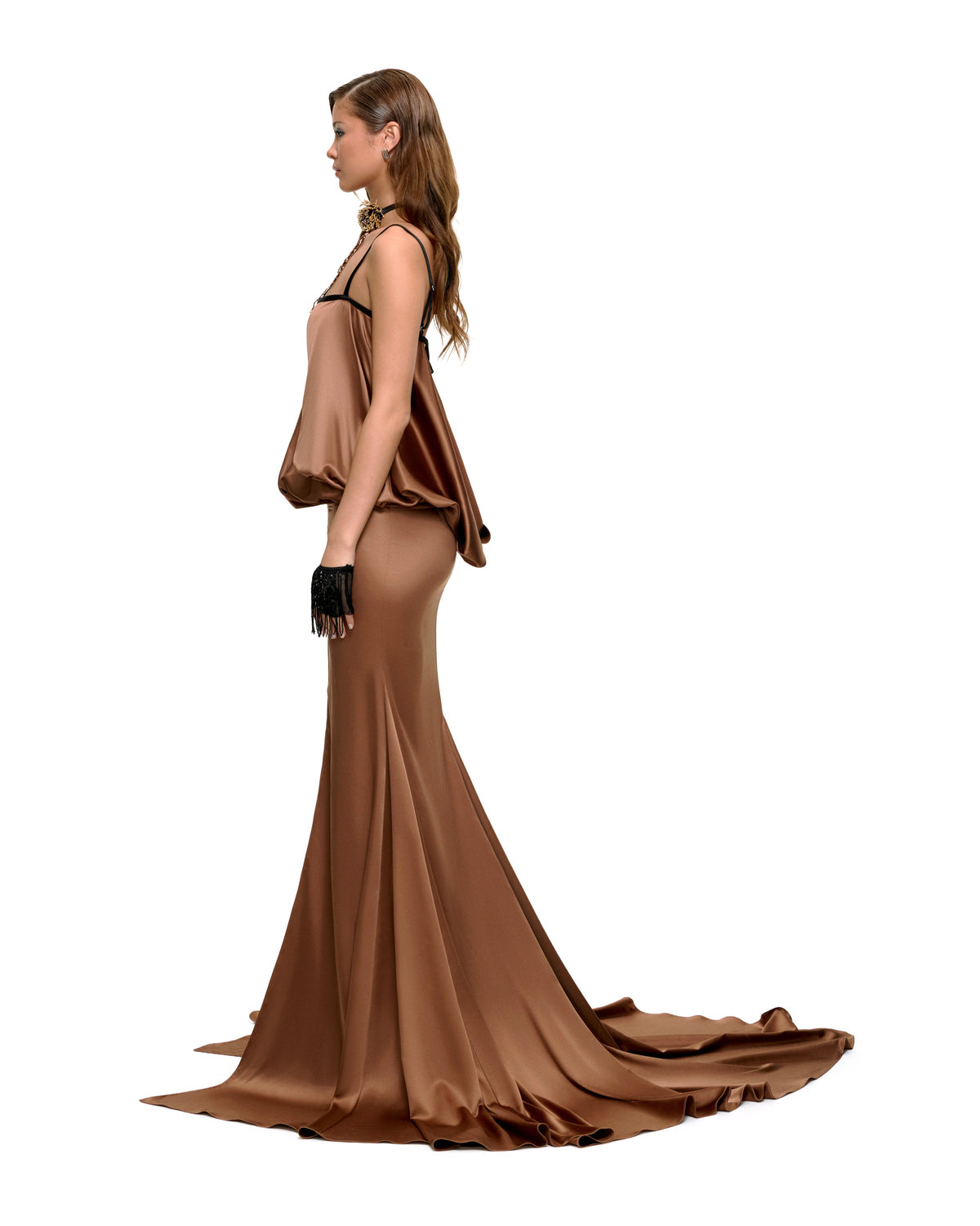 ĐẦM MAXI CELESTE (MÀU NÂU)