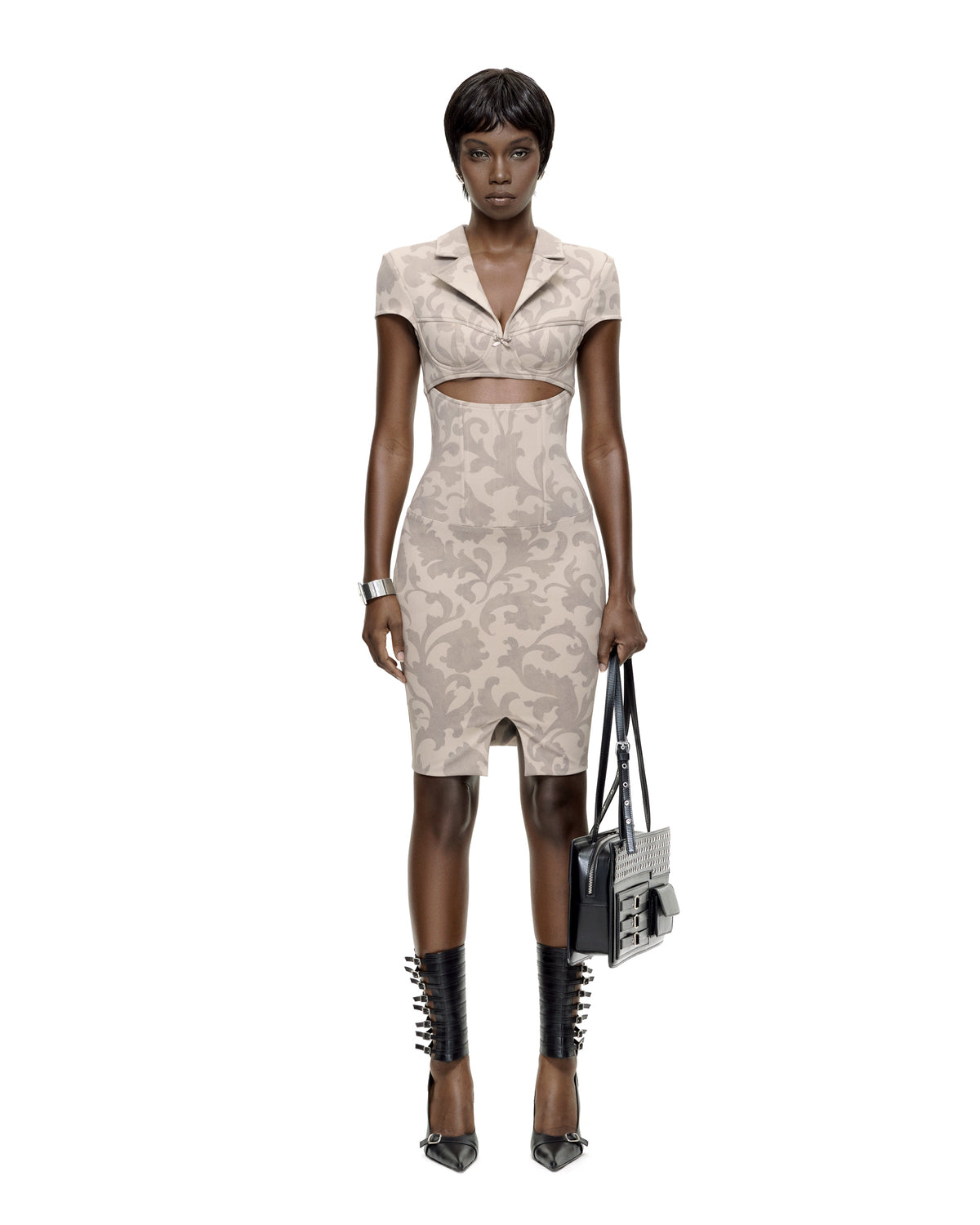 EMILY MIDI DRESS (BEIGE)