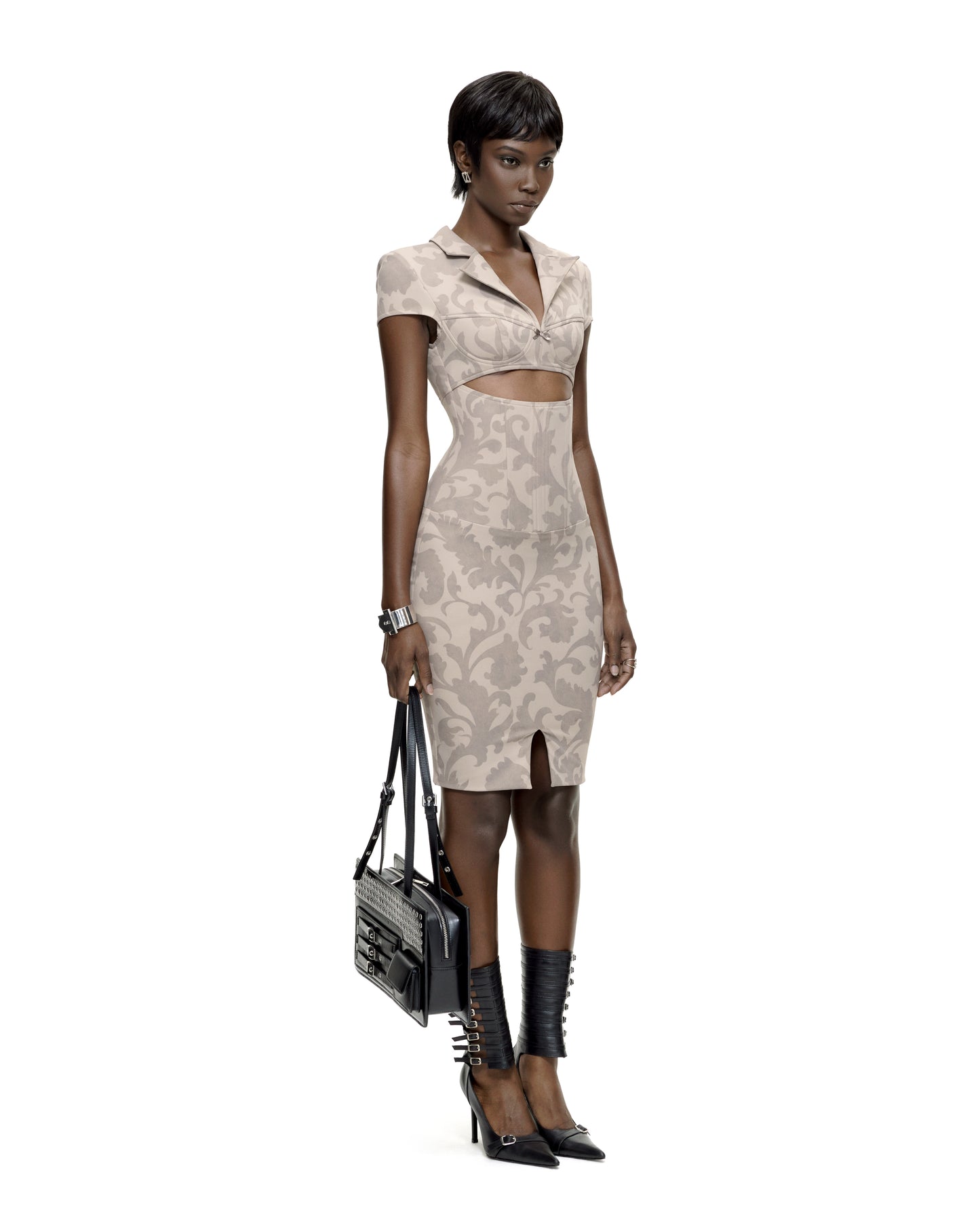 EMILY MIDI DRESS (BEIGE)