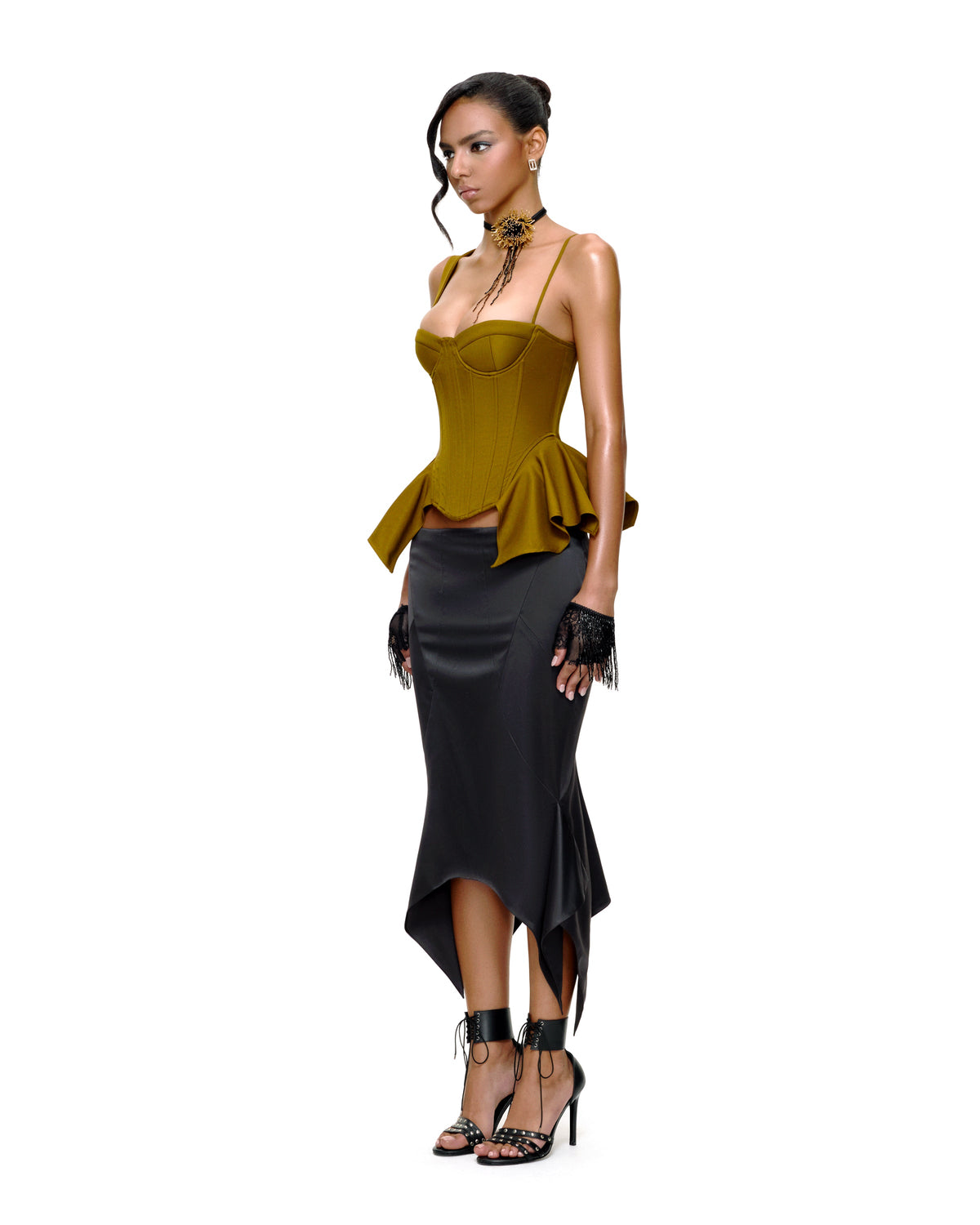 SADE MIDI SKIRT (BLACK)