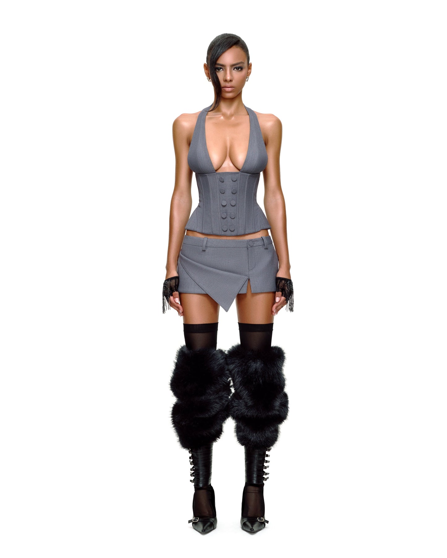 HEIDI MINI SKIRT (GREY)