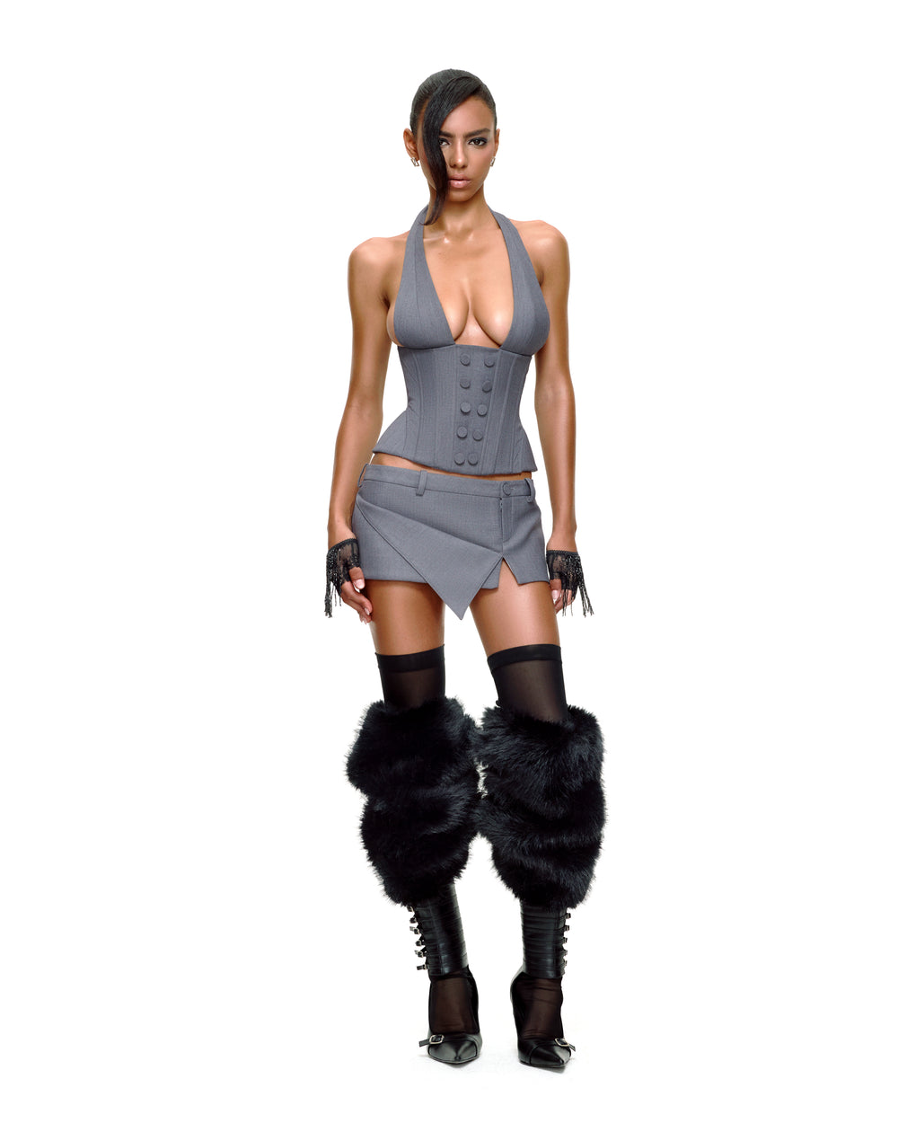 HEIDI MINI SKIRT (GREY)