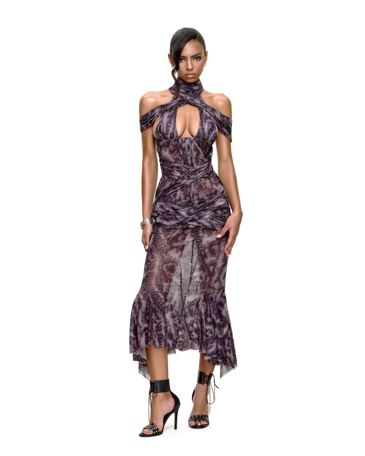 ĐẦM MIDI KRISTEN (MÀU TÍM)