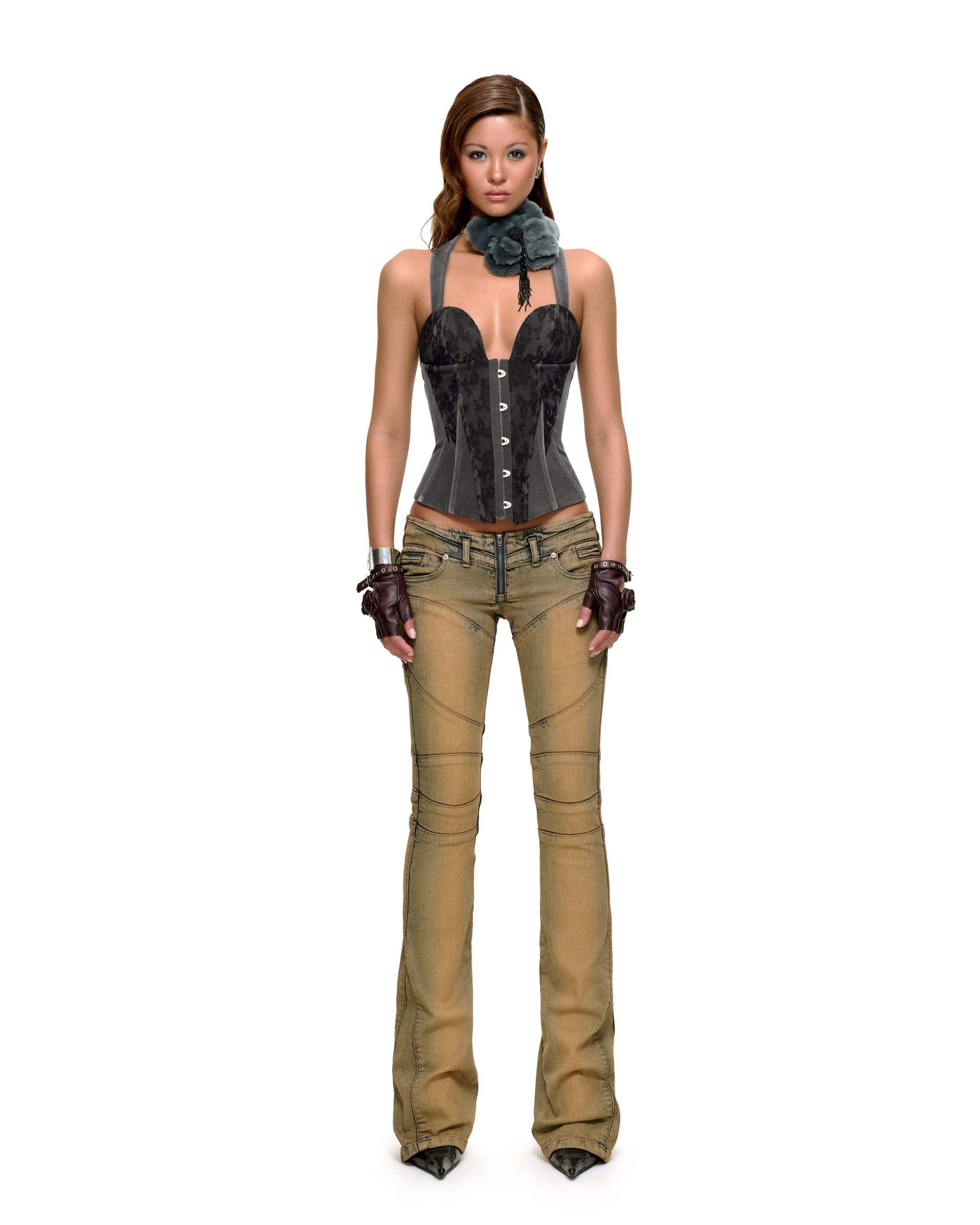 REGINA BOOTCUT JEANS (BEIGE)