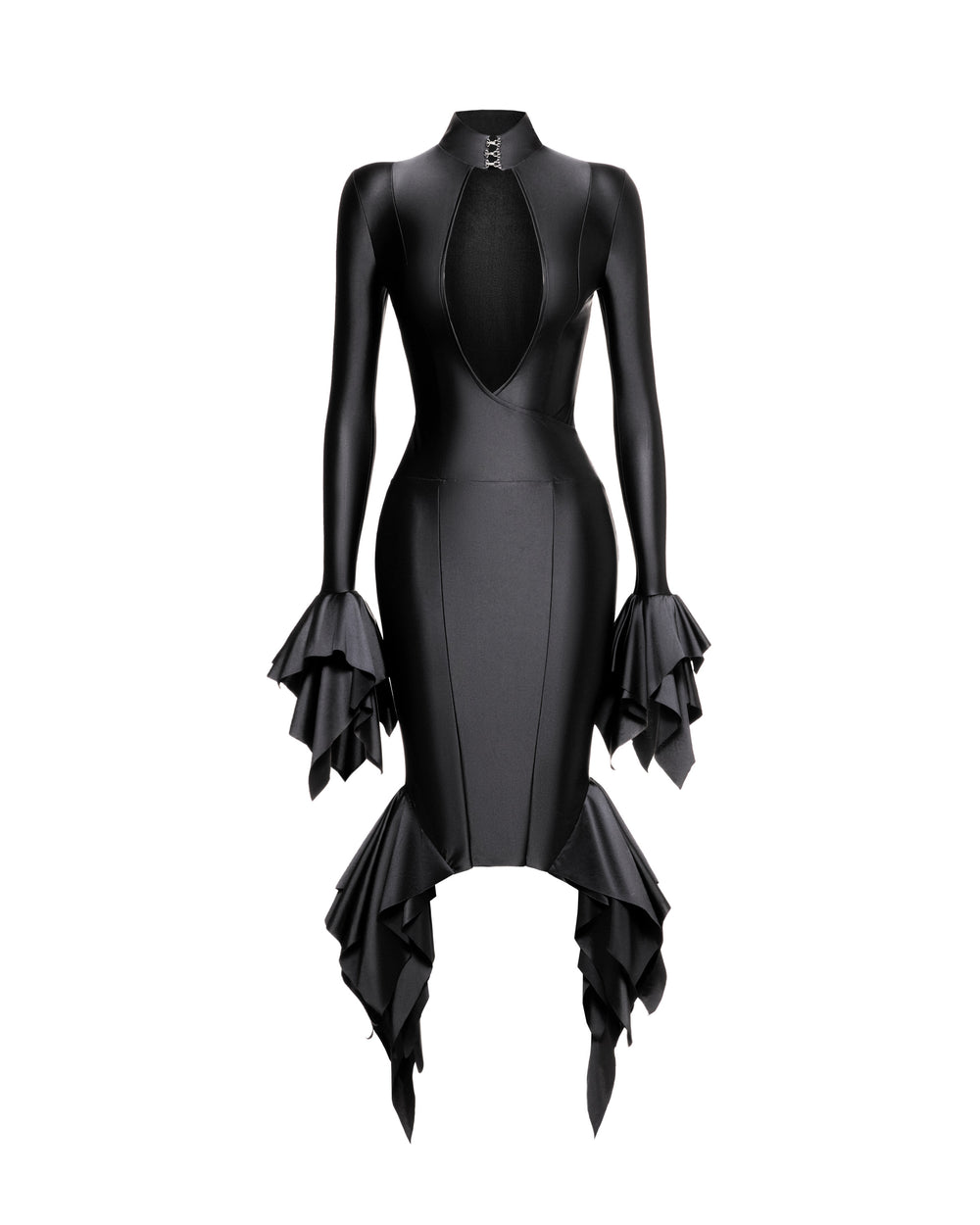 MELROSE MIDI DRESS (BLACK)