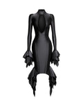 ĐẦM MELROSE MIDI (MÀU ĐEN)