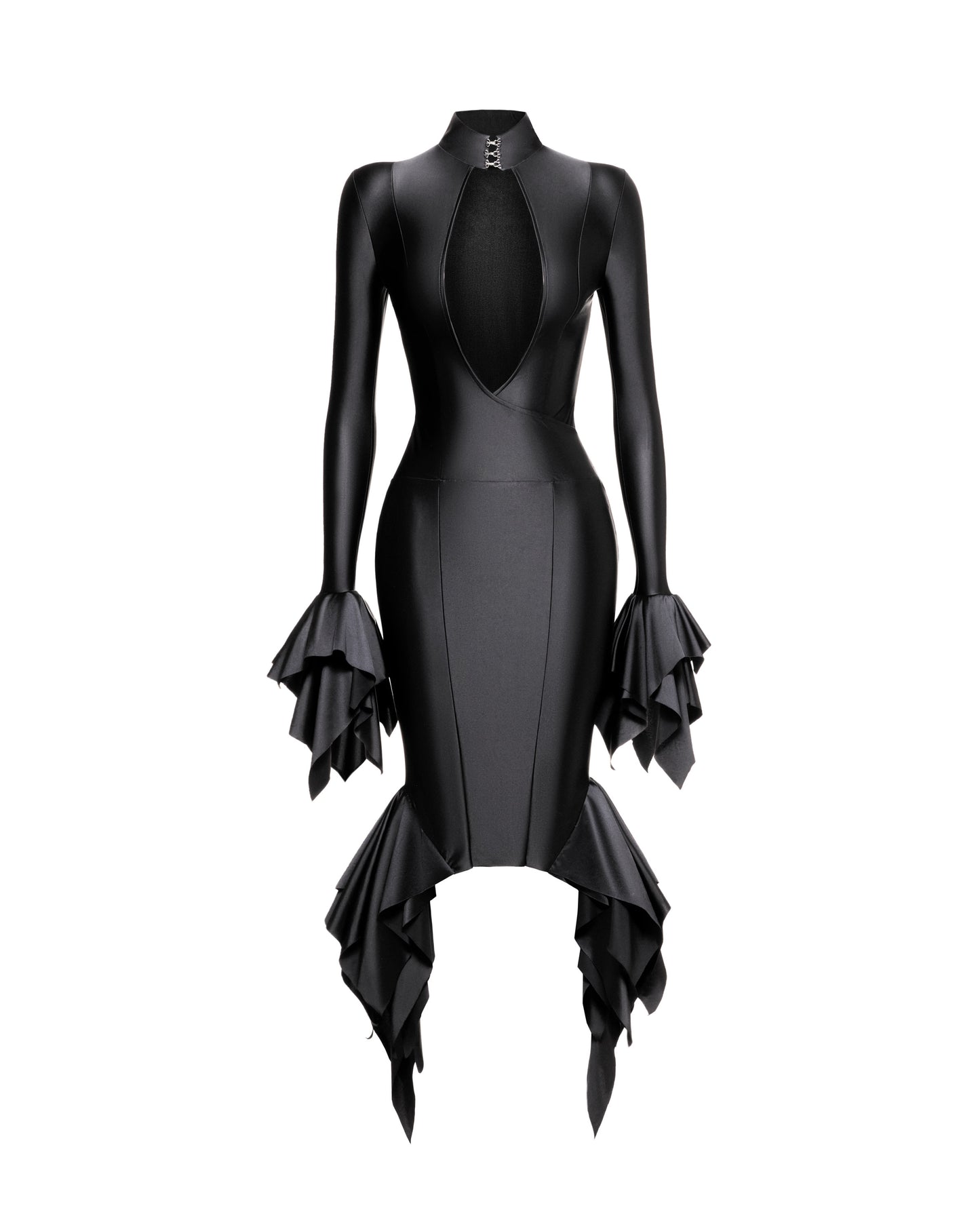 MELROSE MIDI DRESS (BLACK)