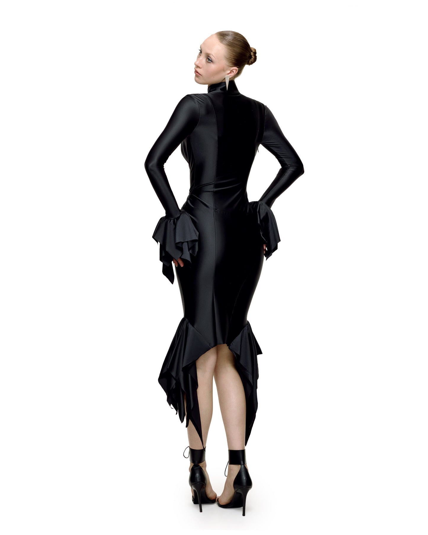 MELROSE MIDI DRESS (BLACK)