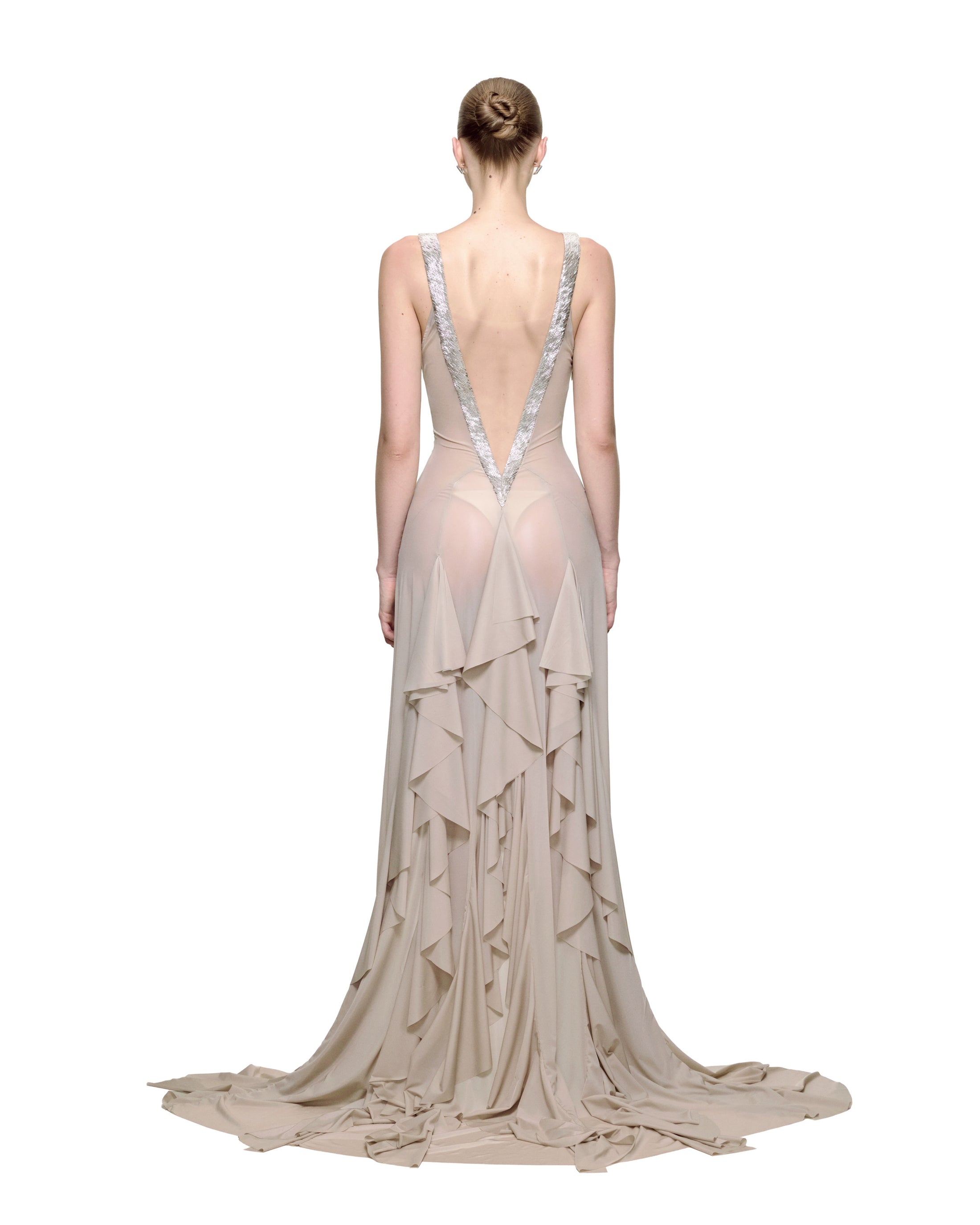 SOPHIA MIDI DRESS (BEIGE)