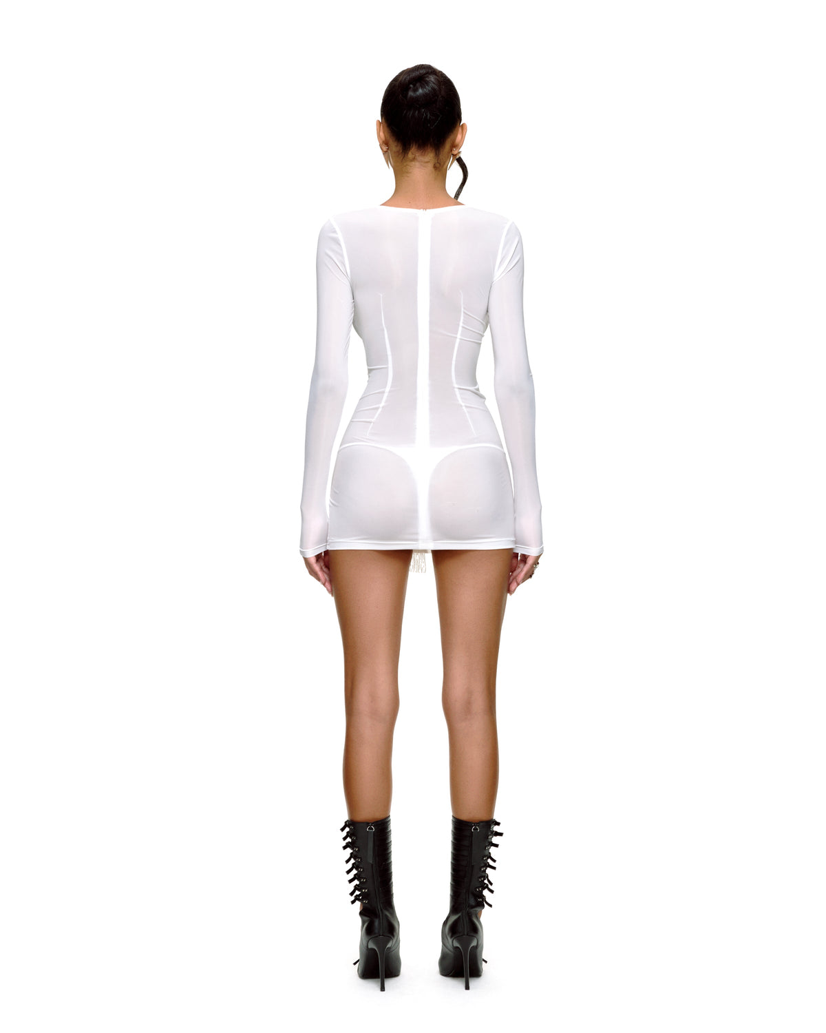 VOSSY MINI DRESS (WHITE)