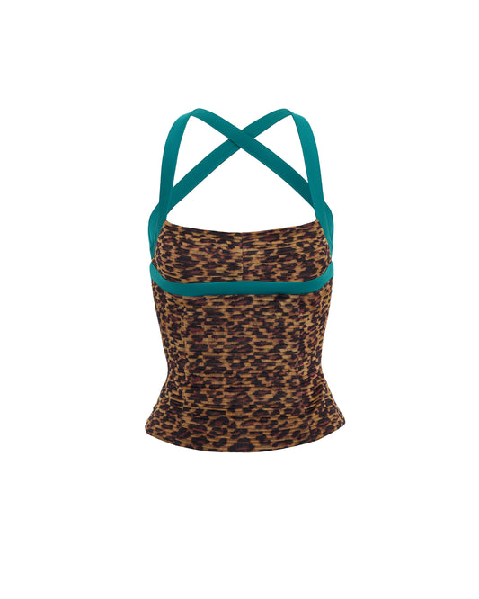 CHANTEL CORSET TOP (LEOPARD PRINT)