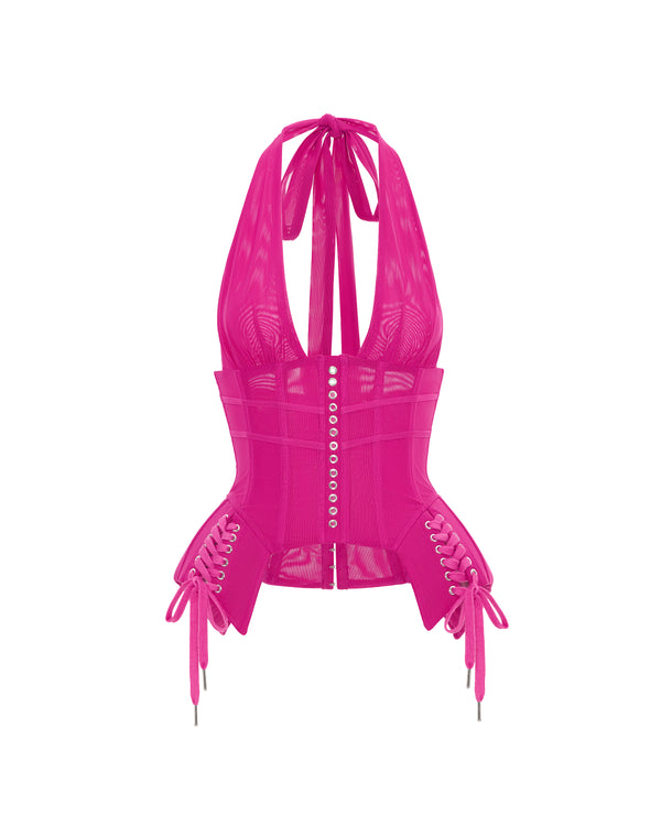 JENNIFER CORSET TOP (HOT PINK)